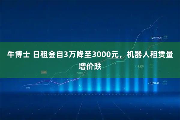 牛博士 日租金自3万降至3000元，机器人租赁量增价跌